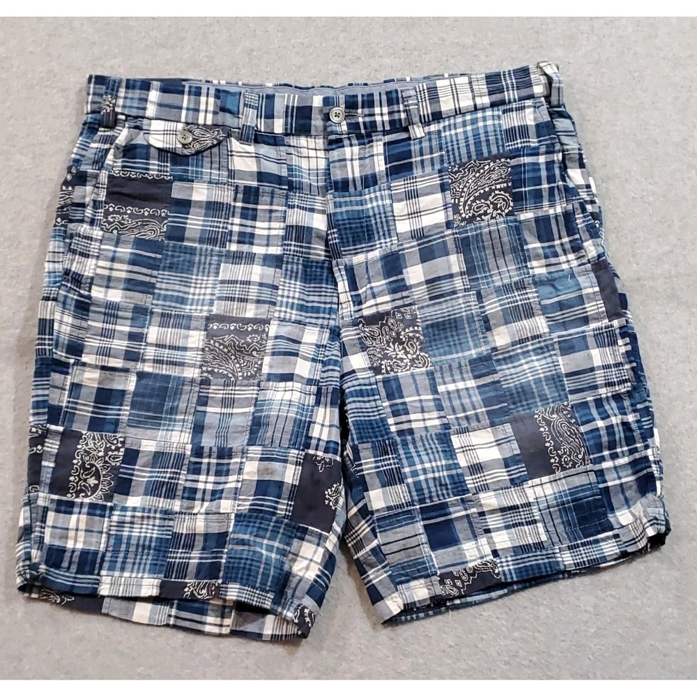 Ralph Lauren Polo Golf Men's MADRAS Indigo Navy  Shorts/‎ Size35